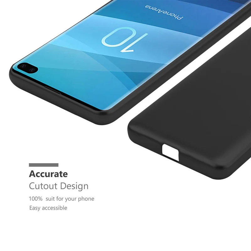 Cadorabo Hülle kompatibel mit Samsung Galaxy S10 PLUS Schutzhülle aus flexiblem TPU Silikon