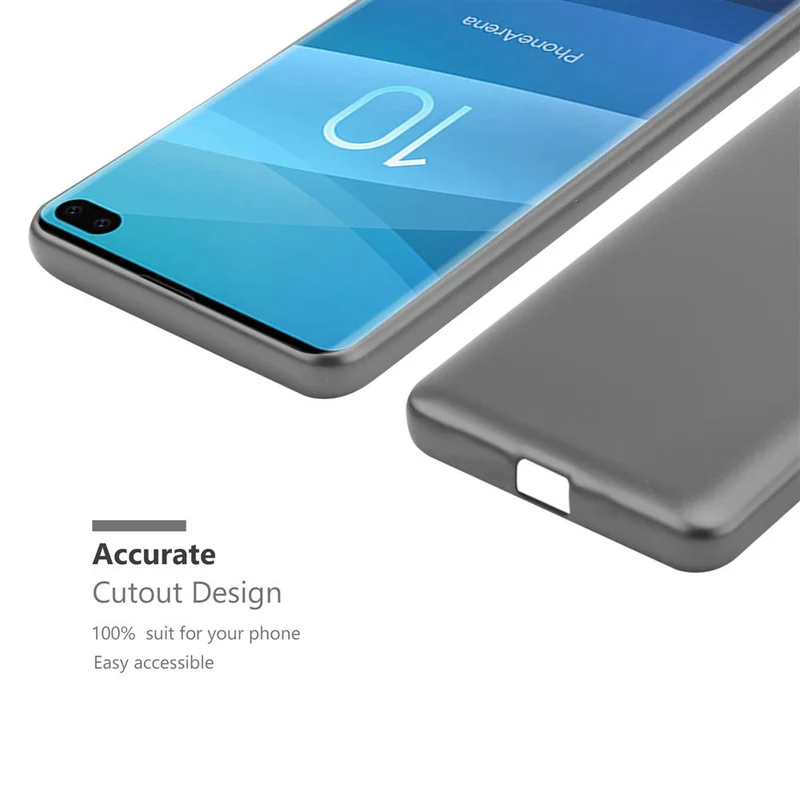 Cadorabo Hülle kompatibel mit Samsung Galaxy S10 PLUS Schutzhülle aus flexiblem TPU Silikon