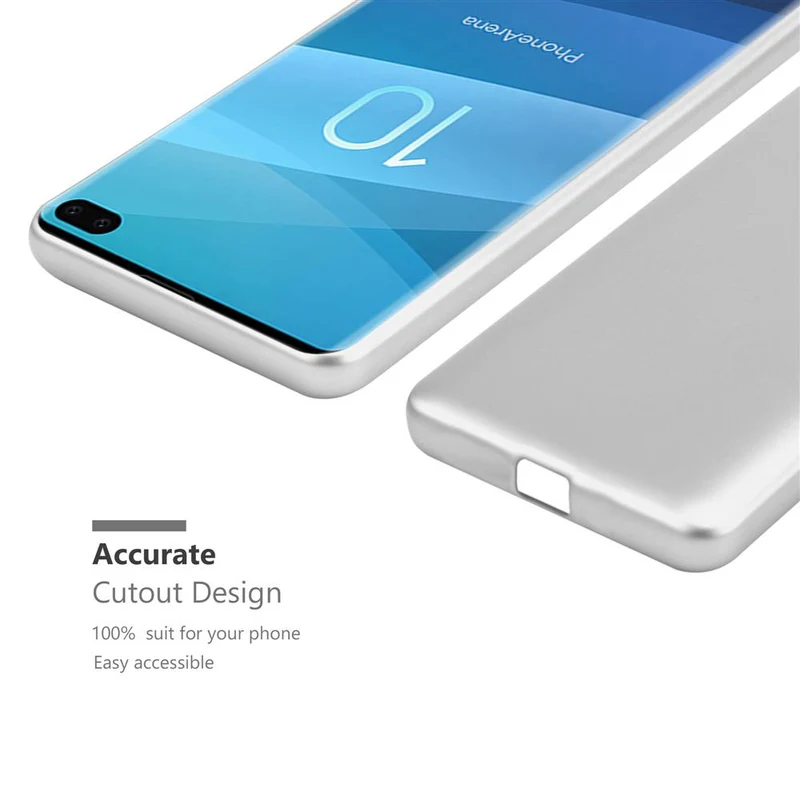Cadorabo Hülle kompatibel mit Samsung Galaxy S10 PLUS Schutzhülle aus flexiblem TPU Silikon