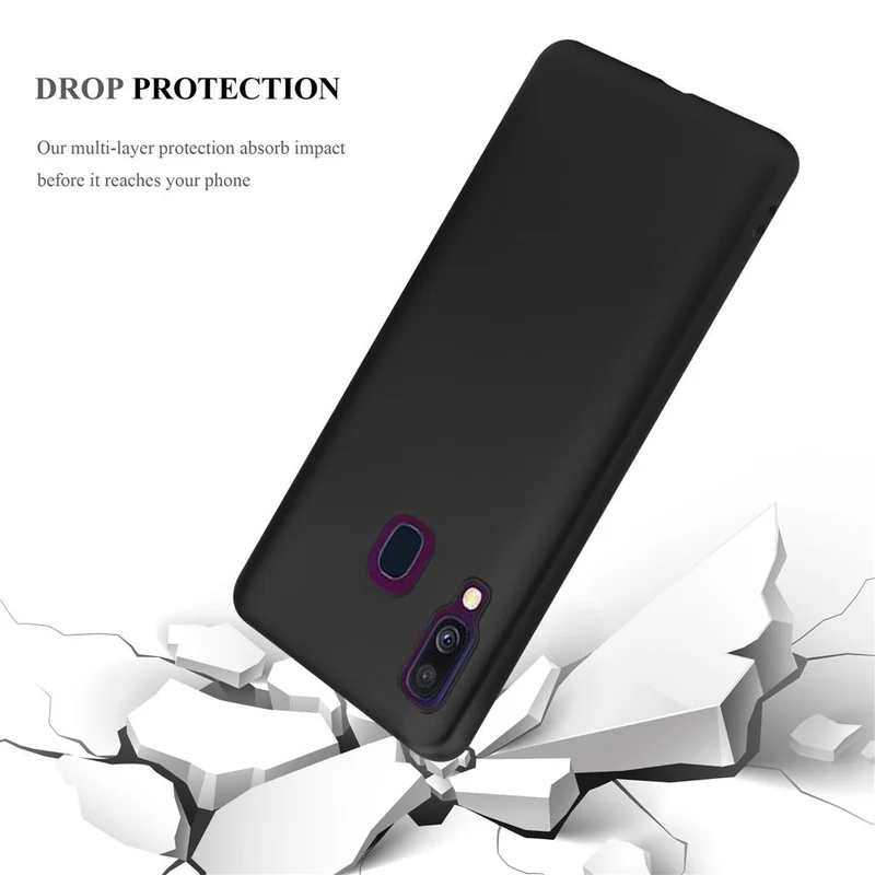 Cadorabo Hülle kompatibel mit Samsung Galaxy A40 Schutzhülle aus flexiblem TPU Silikon