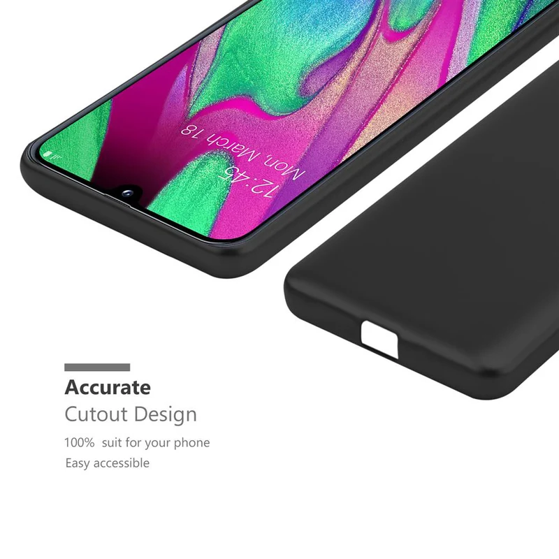 Cadorabo Hülle kompatibel mit Samsung Galaxy A40 Schutzhülle aus flexiblem TPU Silikon