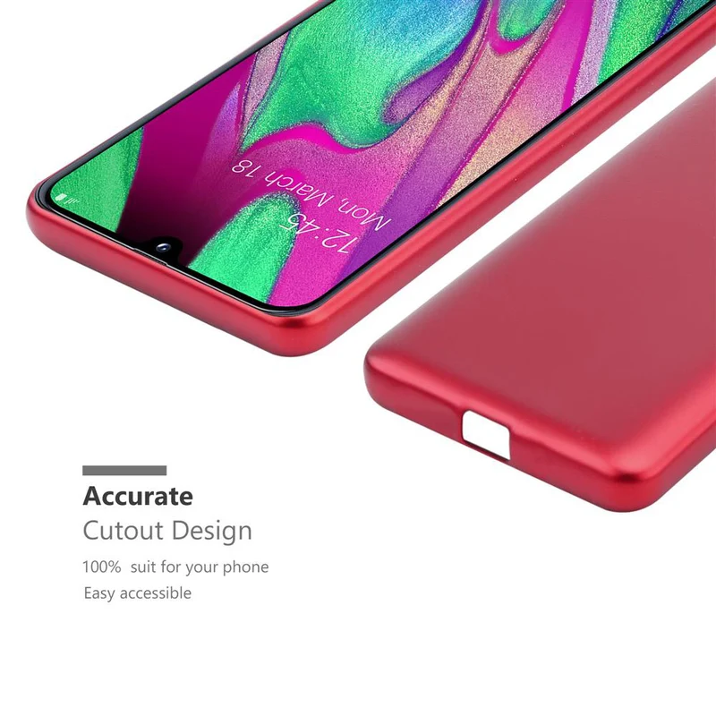Cadorabo Hülle kompatibel mit Samsung Galaxy A40 Schutzhülle aus flexiblem TPU Silikon
