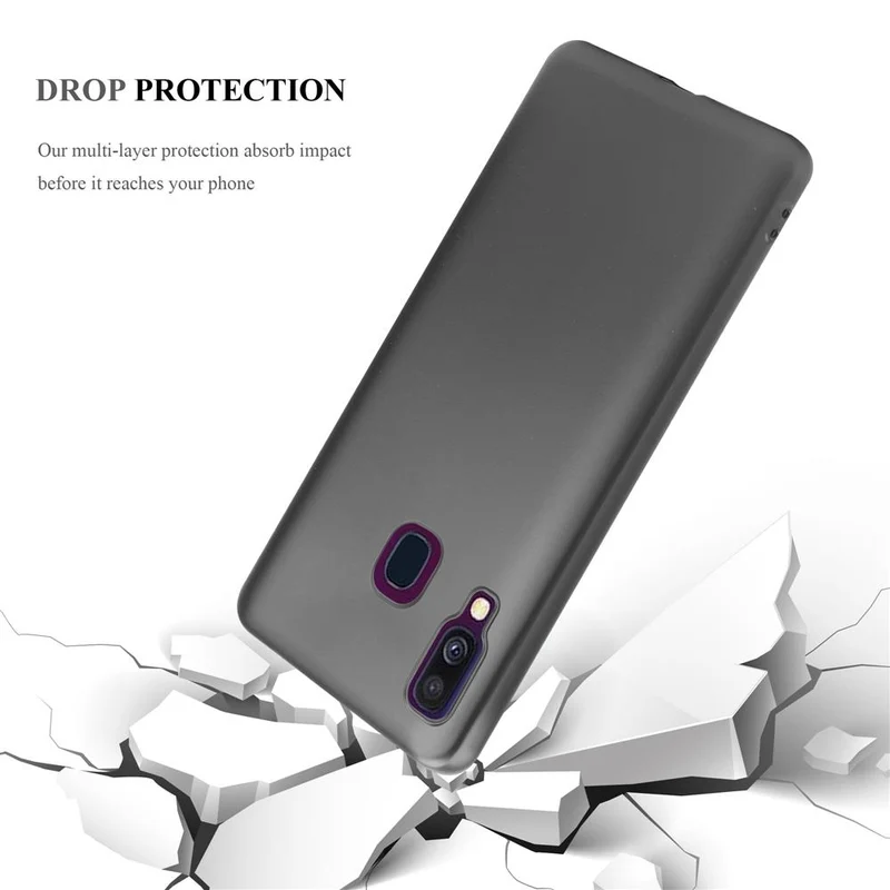 Cadorabo Hülle kompatibel mit Samsung Galaxy A40 Schutzhülle aus flexiblem TPU Silikon