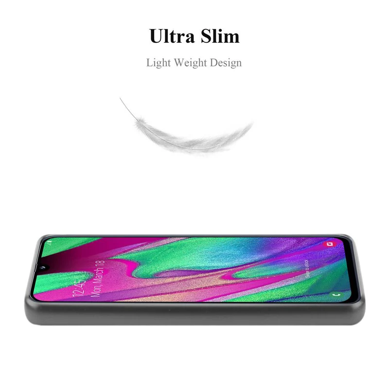 Cadorabo Hülle kompatibel mit Samsung Galaxy A40 Schutzhülle aus flexiblem TPU Silikon
