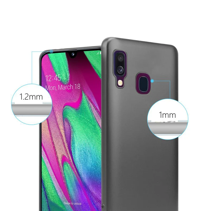 Cadorabo Hülle kompatibel mit Samsung Galaxy A40 Schutzhülle aus flexiblem TPU Silikon