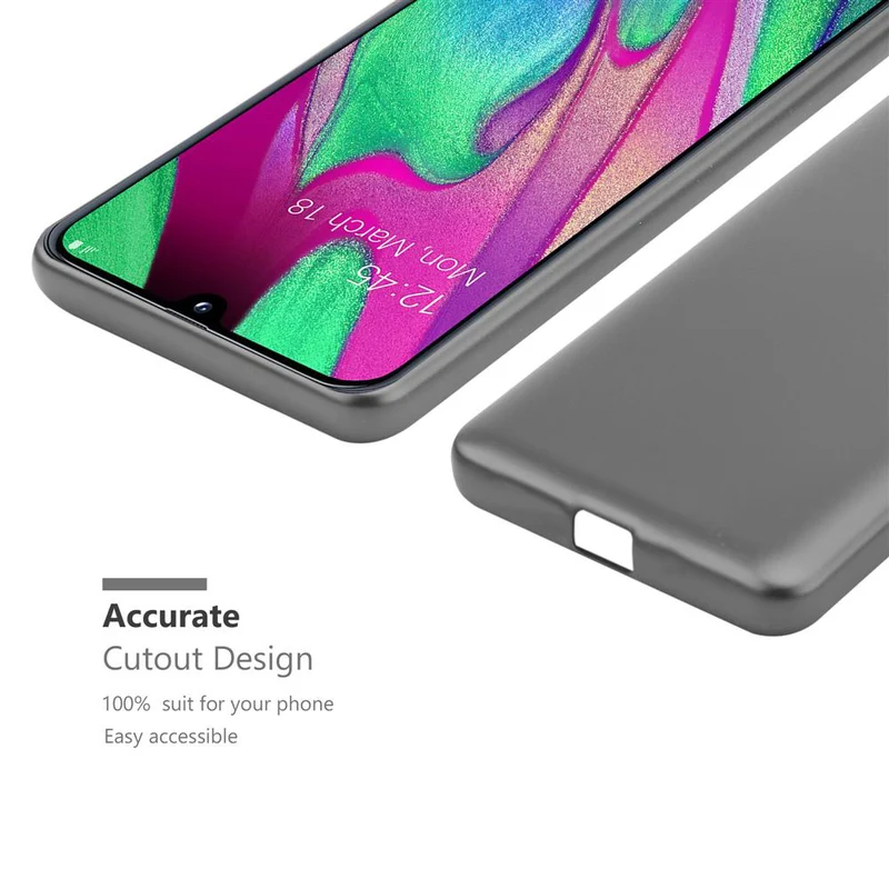 Cadorabo Hülle kompatibel mit Samsung Galaxy A40 Schutzhülle aus flexiblem TPU Silikon