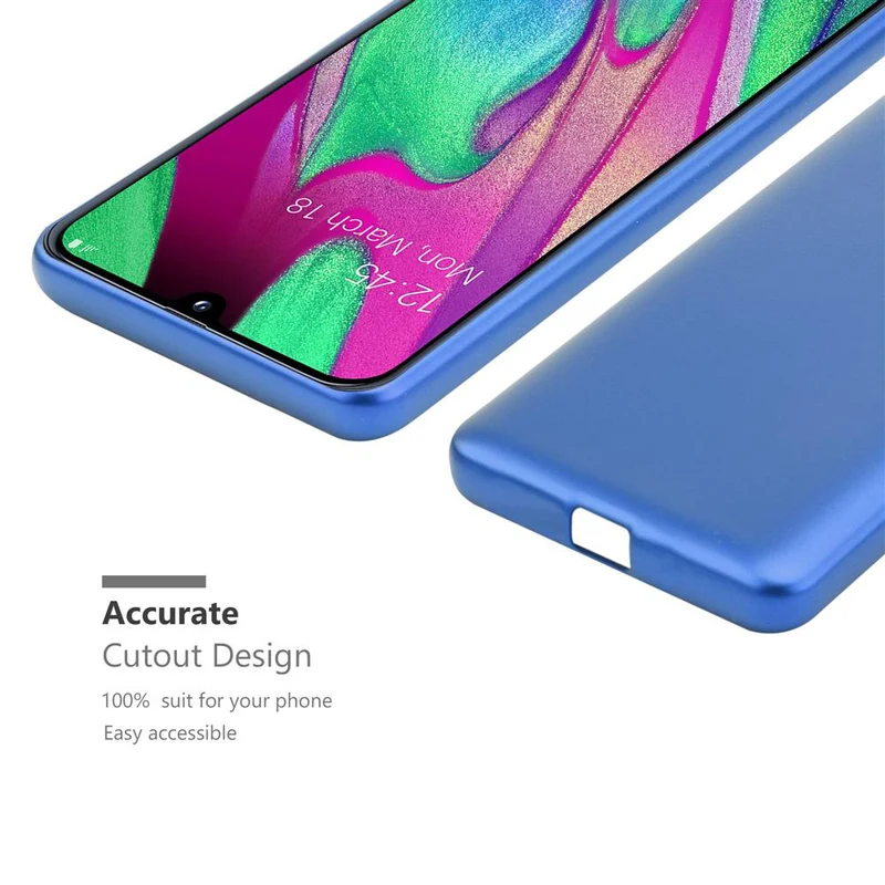 Cadorabo Hülle kompatibel mit Samsung Galaxy A40 Schutzhülle aus flexiblem TPU Silikon