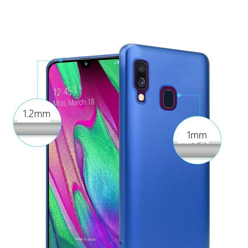 Cadorabo Hülle kompatibel mit Samsung Galaxy A40 Schutzhülle aus flexiblem TPU Silikon