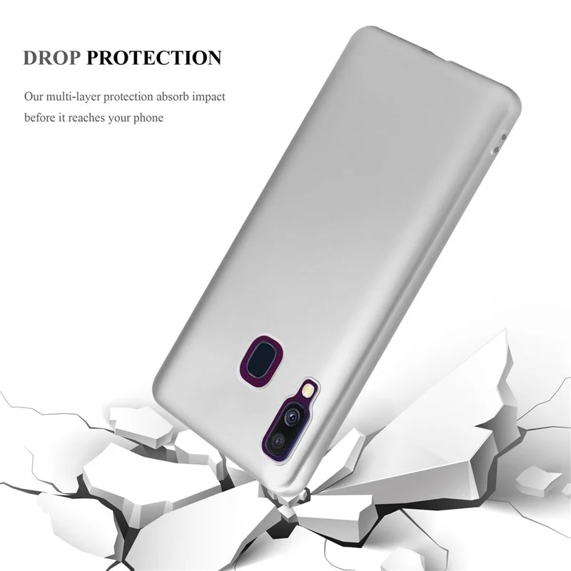 Cadorabo Hülle kompatibel mit Samsung Galaxy A40 Schutzhülle aus flexiblem TPU Silikon