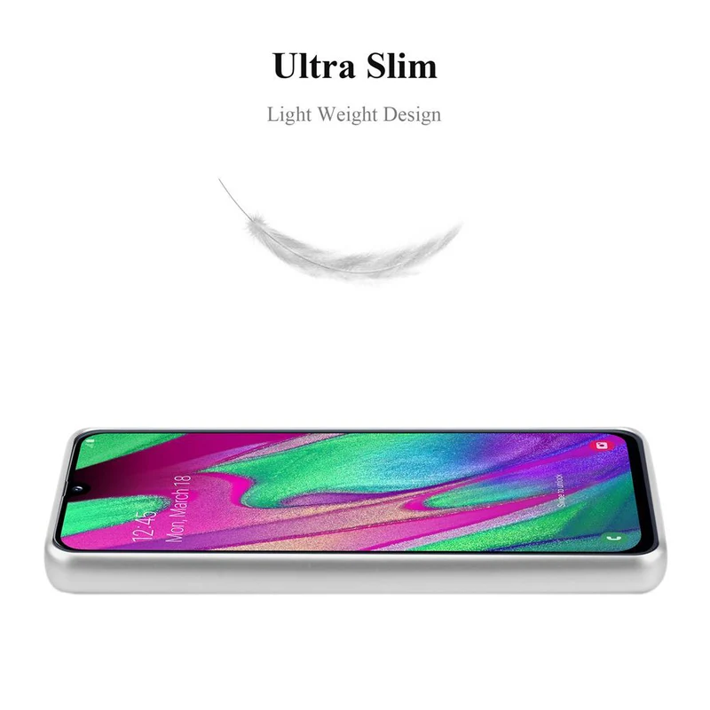 Cadorabo Hülle kompatibel mit Samsung Galaxy A40 Schutzhülle aus flexiblem TPU Silikon