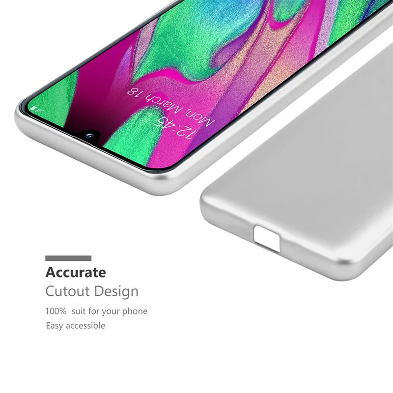 Cadorabo Hülle kompatibel mit Samsung Galaxy A40 Schutzhülle aus flexiblem TPU Silikon
