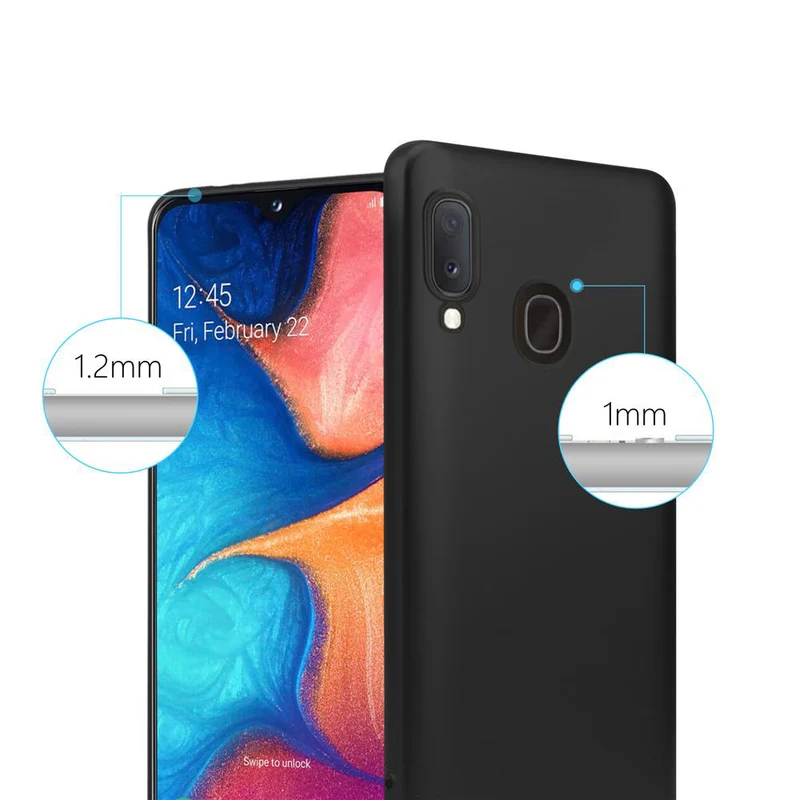 Cadorabo Hülle kompatibel mit Samsung Galaxy A10e / A20e Schutzhülle aus flexiblem TPU Silikon