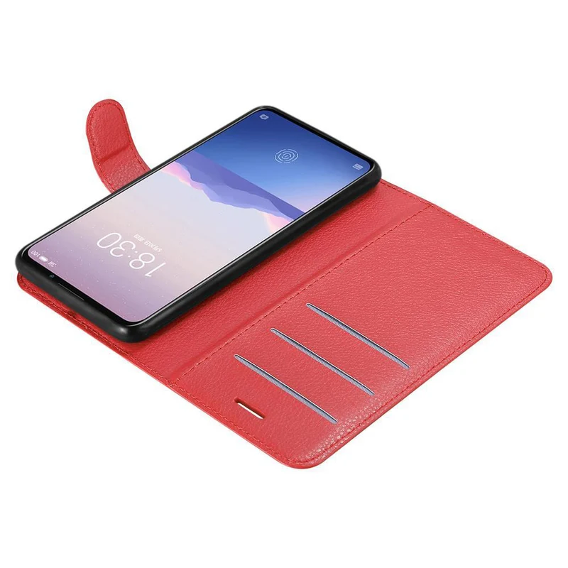 Cadorabo Hülle kompatibel mit MEIZU 16Xs Schutzhülle mit Magnetverschluss, Standfunktion und Kartenfach