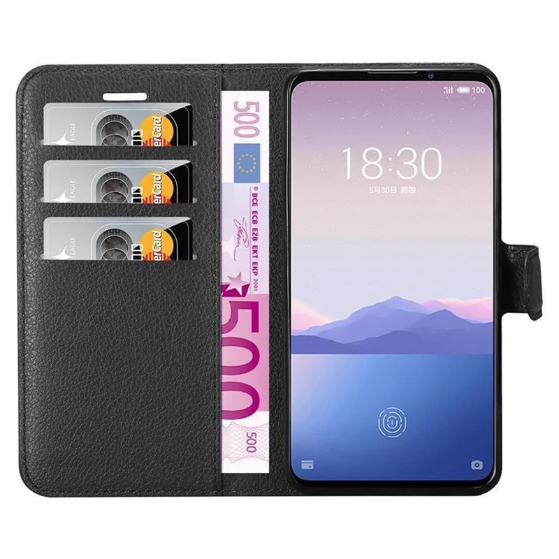Cadorabo Hülle kompatibel mit MEIZU 16Xs Schutzhülle mit Magnetverschluss, Standfunktion und Kartenfach