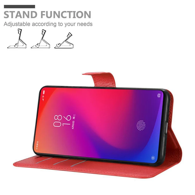 Cadorabo Hülle kompatibel mit Xiaomi Mi 9T / Mi 9T PRO / RedMi K20 / RedMi K20 PRO Schutzhülle mit Magnetverschluss, Standfunktion und Kartenfach