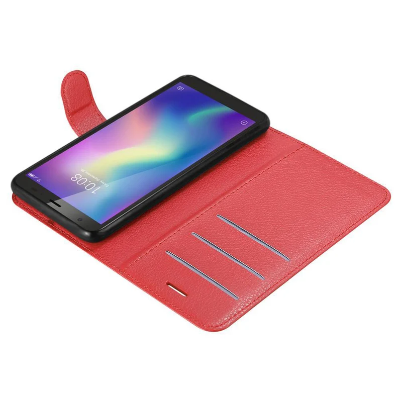 Cadorabo Hülle kompatibel mit ZTE Blade A5 2019 Schutzhülle mit Magnetverschluss, Standfunktion und Kartenfach