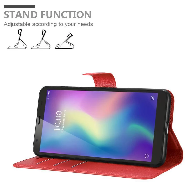 Cadorabo Hülle kompatibel mit ZTE Blade A5 2019 Schutzhülle mit Magnetverschluss, Standfunktion und Kartenfach