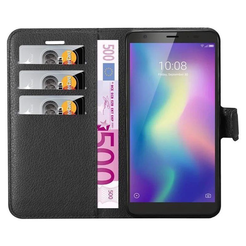Cadorabo Hülle kompatibel mit ZTE Blade A5 2019 Schutzhülle mit Magnetverschluss, Standfunktion und Kartenfach