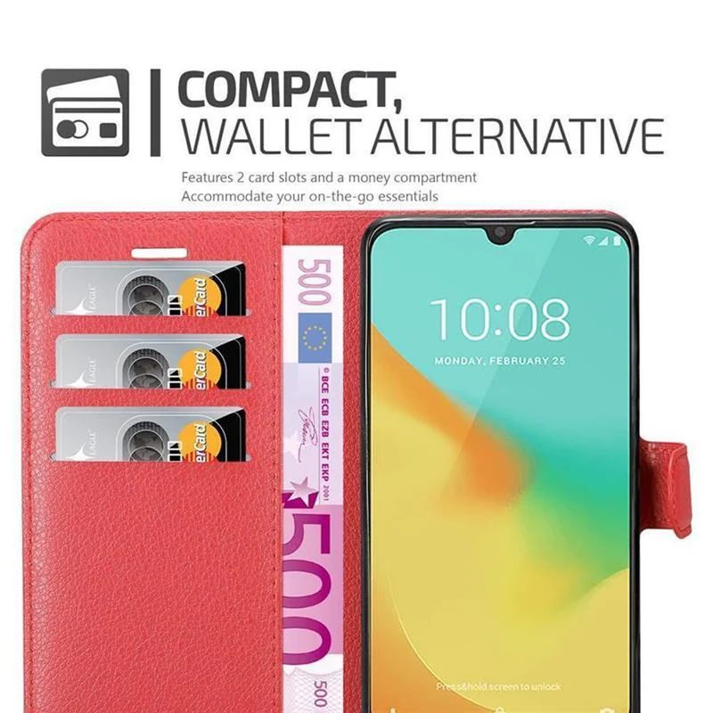 Cadorabo Hülle kompatibel mit ZTE Blade V10 VITA Schutzhülle mit Magnetverschluss, Standfunktion und Kartenfach
