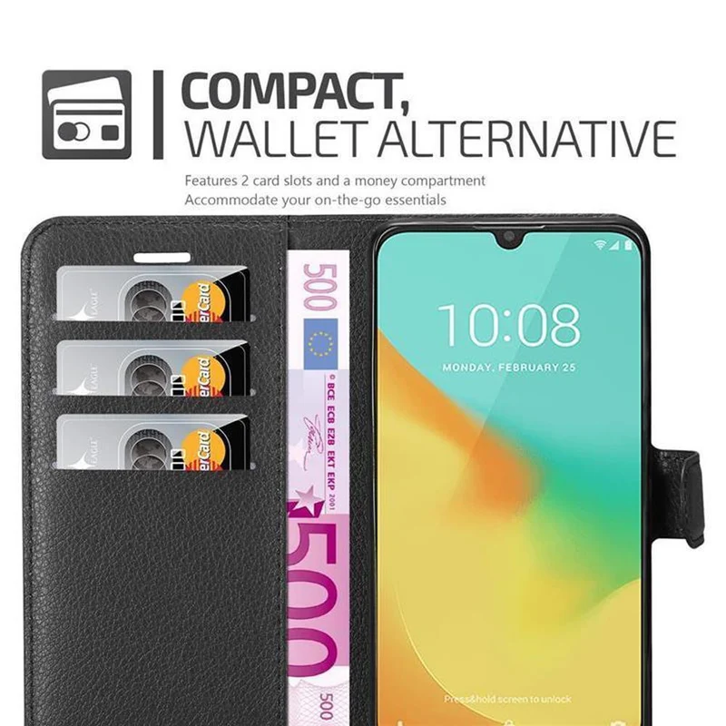 Cadorabo Hülle kompatibel mit ZTE Blade V10 VITA Schutzhülle mit Magnetverschluss, Standfunktion und Kartenfach
