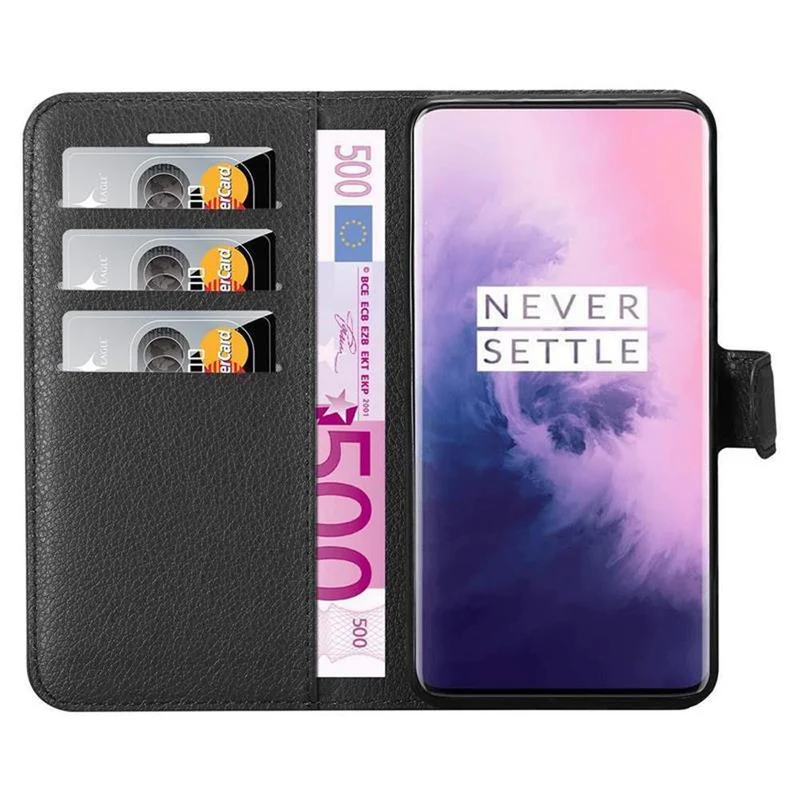 Cadorabo Hülle kompatibel mit OnePlus 7 PRO Schutzhülle mit Magnetverschluss, Standfunktion und Kartenfach