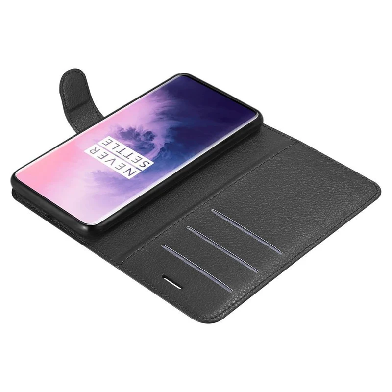 Cadorabo Hülle kompatibel mit OnePlus 7 PRO Schutzhülle mit Magnetverschluss, Standfunktion und Kartenfach