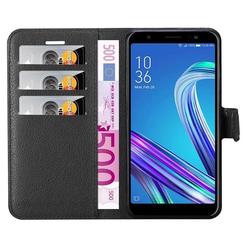 Cadorabo Hülle kompatibel mit Asus ZenFone MAX PRO M1 (6 Zoll) Schutzhülle mit Magnetverschluss, Standfunktion und Kartenfach