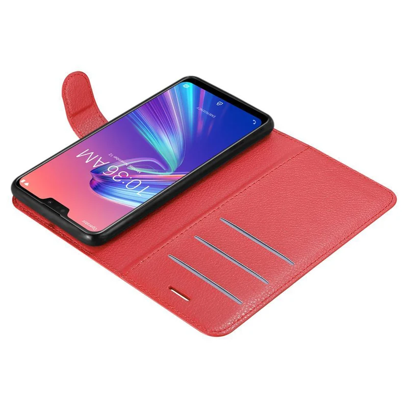 Cadorabo Hülle kompatibel mit Asus ZenFone MAX PRO M2 (6.3 Zoll) Schutzhülle mit Magnetverschluss, Standfunktion und Kartenfach