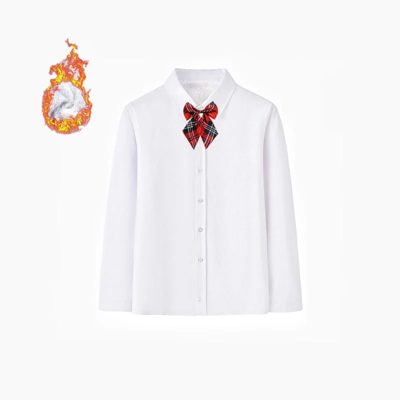 Damen Elegantes Langarmhemd mit weicher Innenseite Drune