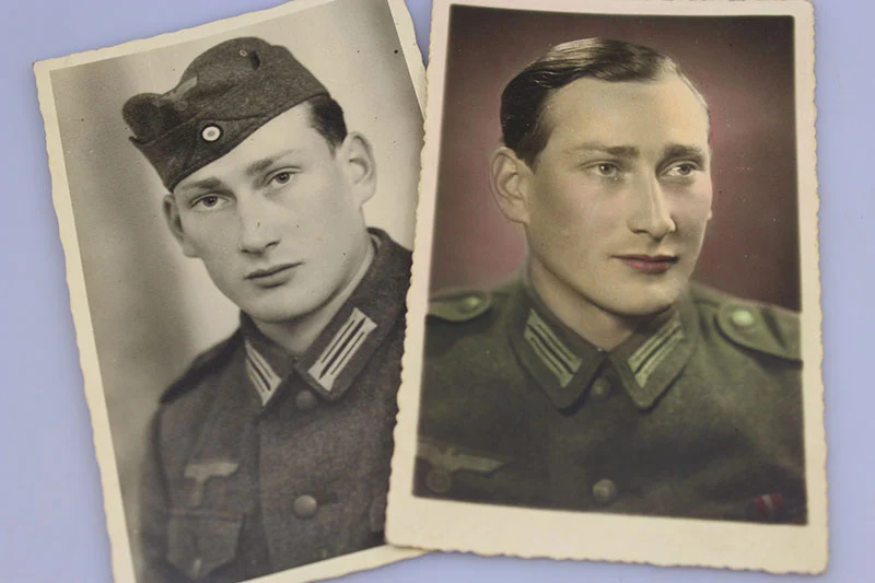 Doppeltes Studiofoto der Wehrmacht