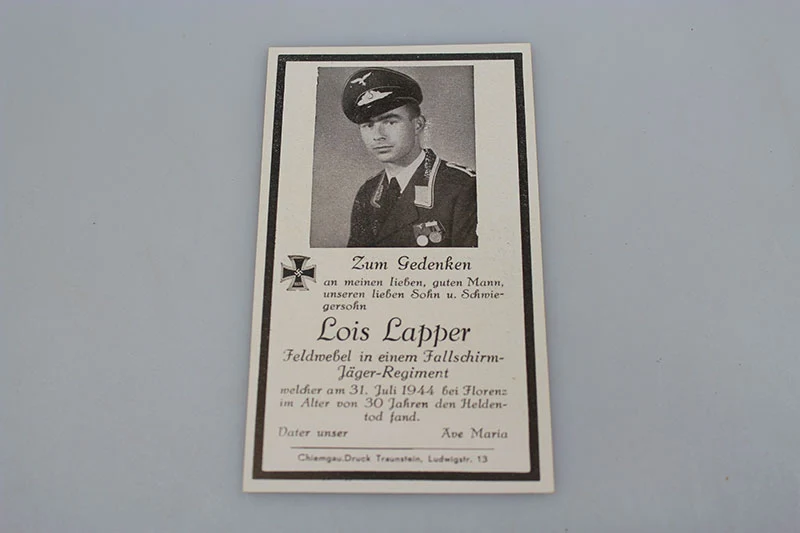 Sterbebilder Fallschirmjäger - Florenz 31