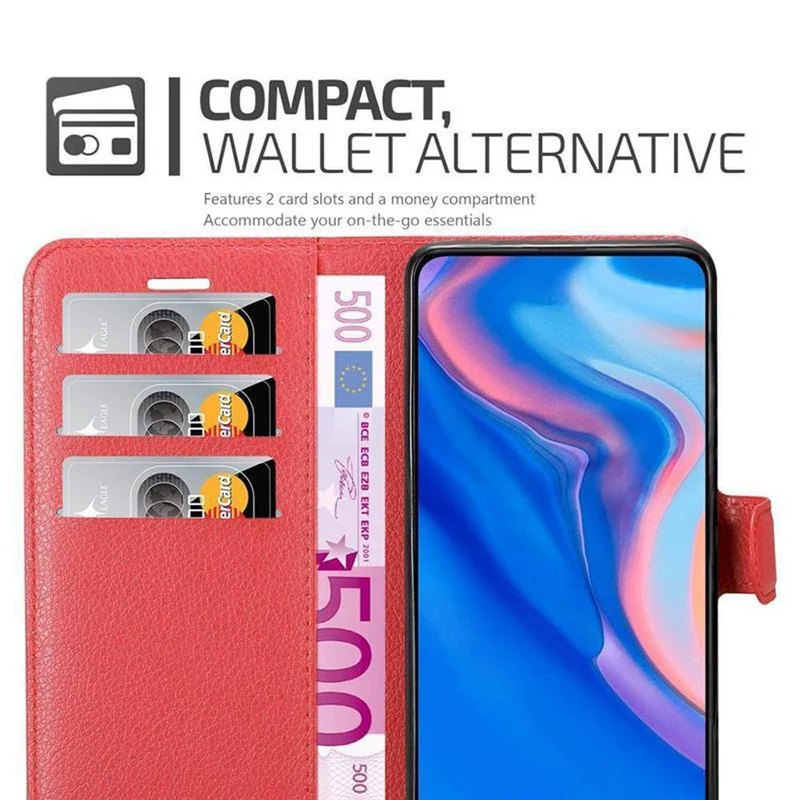 Cadorabo Hülle kompatibel mit Huawei P SMART Z / Y9 PRIME 2019 / Enjoy 10 PLUS Schutzhülle mit Magnetverschluss, Standfunktion und Kartenfach