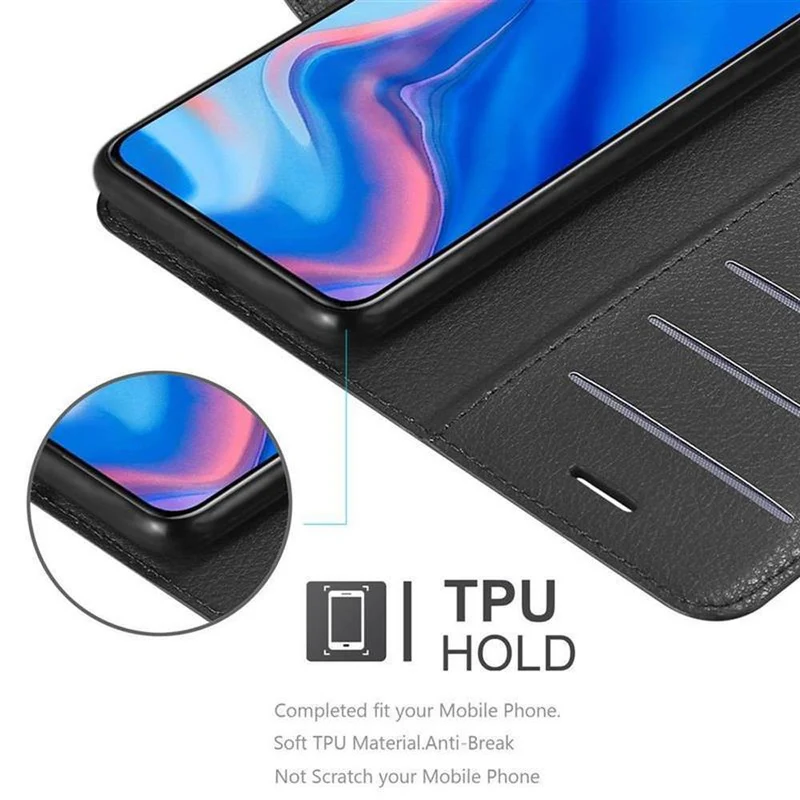 Cadorabo Hülle kompatibel mit Huawei P SMART Z / Y9 PRIME 2019 / Enjoy 10 PLUS Schutzhülle mit Magnetverschluss, Standfunktion und Kartenfach