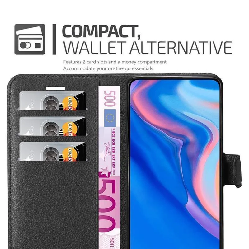 Cadorabo Hülle kompatibel mit Huawei P SMART Z / Y9 PRIME 2019 / Enjoy 10 PLUS Schutzhülle mit Magnetverschluss, Standfunktion und Kartenfach
