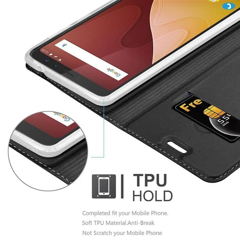 Cadorabo Hülle kompatibel mit WIKO VIEW PRIME Schutzhülle mit Magnetverschluss, Standfunktion und Kartenfach