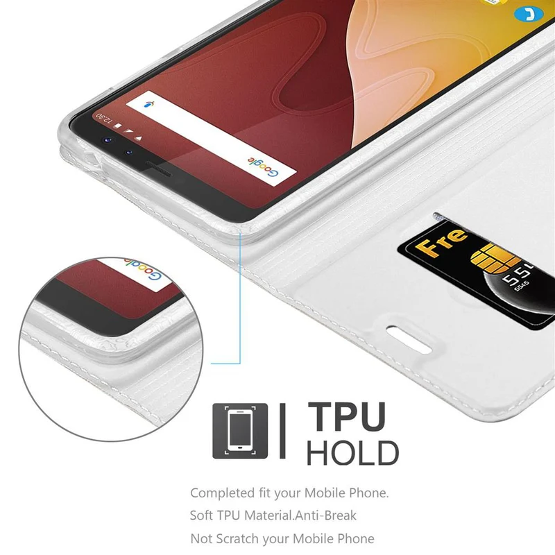 Cadorabo Hülle kompatibel mit WIKO VIEW PRIME Schutzhülle mit Magnetverschluss, Standfunktion und Kartenfach