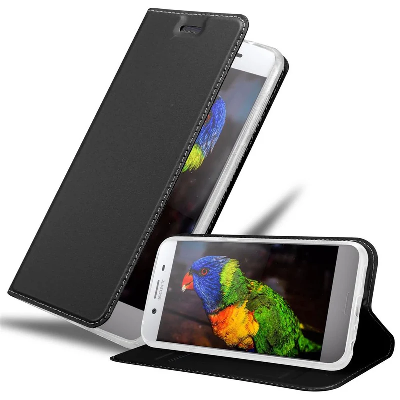 Cadorabo Hülle kompatibel mit Sony Xperia XZ PREMIUM Schutzhülle mit Magnetverschluss, Standfunktion und Kartenfach