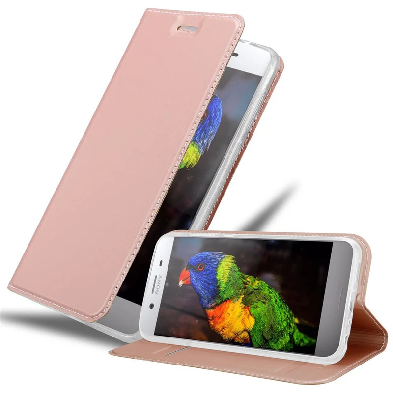 Cadorabo Hülle kompatibel mit Sony Xperia XZ PREMIUM Schutzhülle mit Magnetverschluss, Standfunktion und Kartenfach