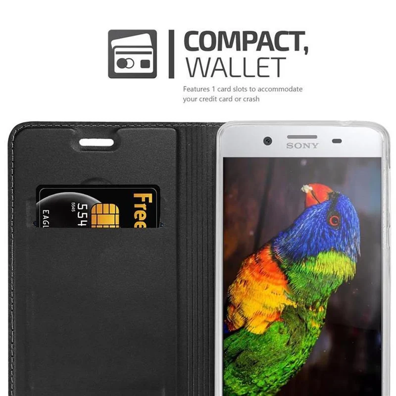 Cadorabo Hülle kompatibel mit Sony Xperia XZ PREMIUM Schutzhülle mit Magnetverschluss, Standfunktion und Kartenfach