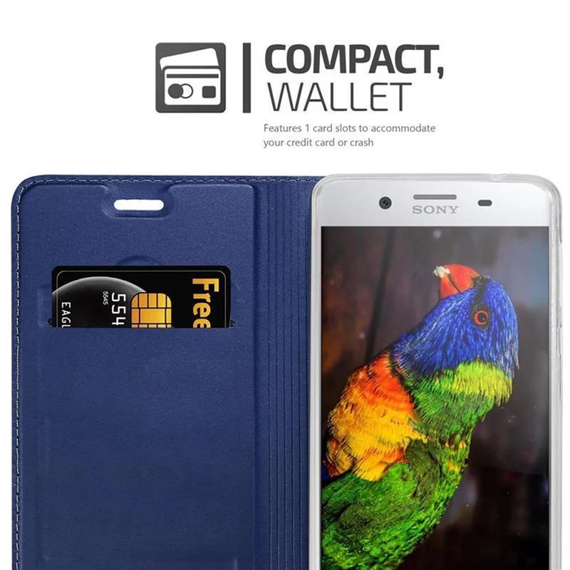 Cadorabo Hülle kompatibel mit Sony Xperia XZ PREMIUM Schutzhülle mit Magnetverschluss, Standfunktion und Kartenfach