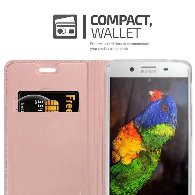 Cadorabo Hülle kompatibel mit Sony Xperia XZ PREMIUM Schutzhülle mit Magnetverschluss, Standfunktion und Kartenfach