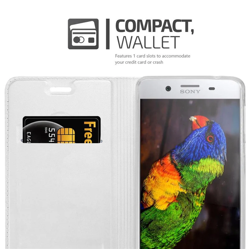 Cadorabo Hülle kompatibel mit Sony Xperia XZ PREMIUM Schutzhülle mit Magnetverschluss, Standfunktion und Kartenfach