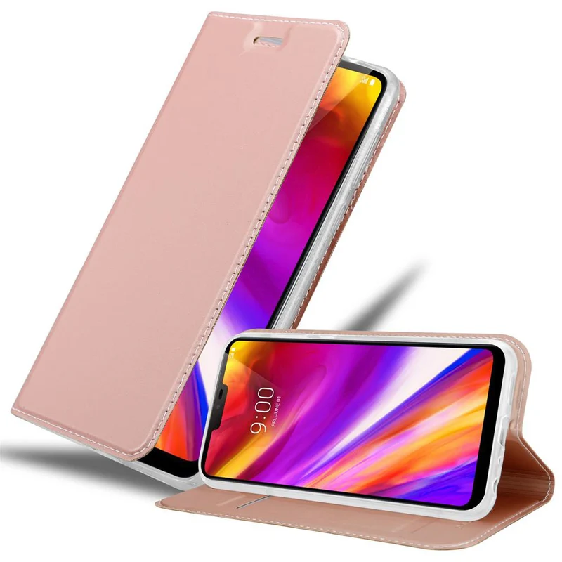 Cadorabo Hülle kompatibel mit LG G7 ThinQ / FIT / ONE Schutzhülle mit Magnetverschluss, Standfunktion und Kartenfach