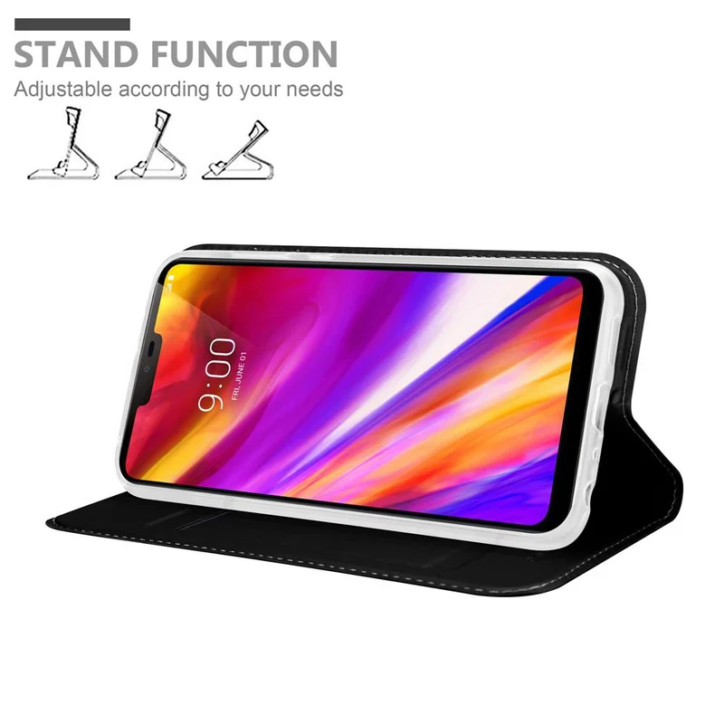 Cadorabo Hülle kompatibel mit LG G7 ThinQ / FIT / ONE Schutzhülle mit Magnetverschluss, Standfunktion und Kartenfach