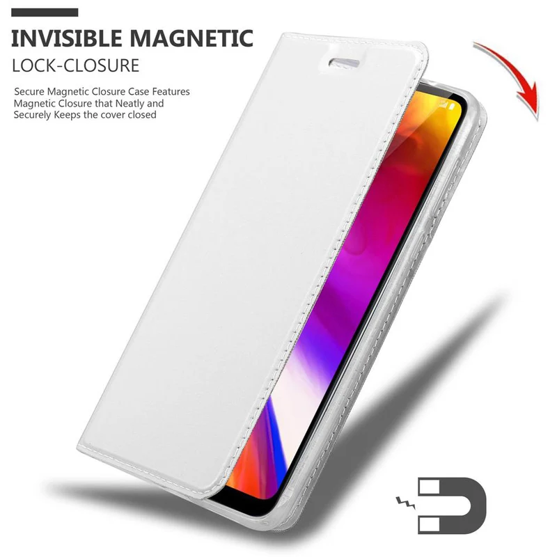 Cadorabo Hülle kompatibel mit LG G7 ThinQ / FIT / ONE Schutzhülle mit Magnetverschluss, Standfunktion und Kartenfach