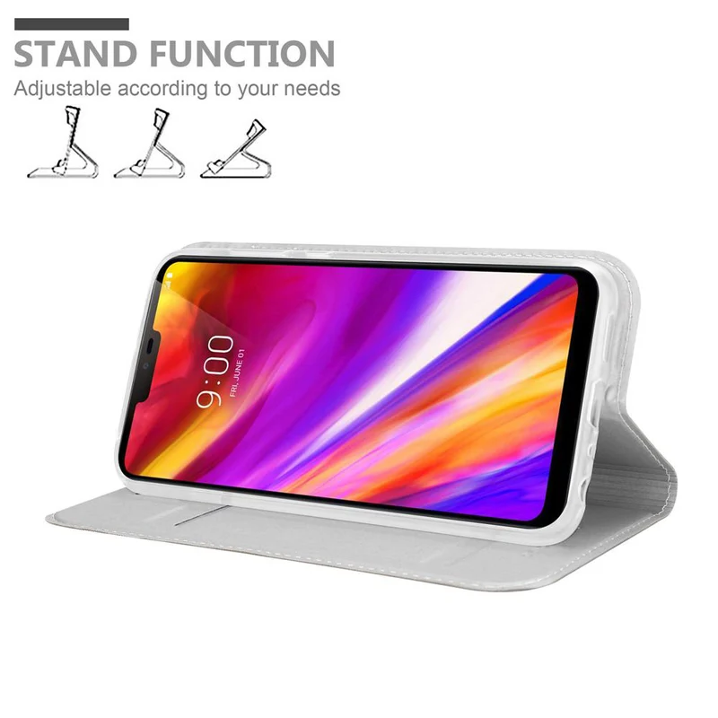 Cadorabo Hülle kompatibel mit LG G7 ThinQ / FIT / ONE Schutzhülle mit Magnetverschluss, Standfunktion und Kartenfach