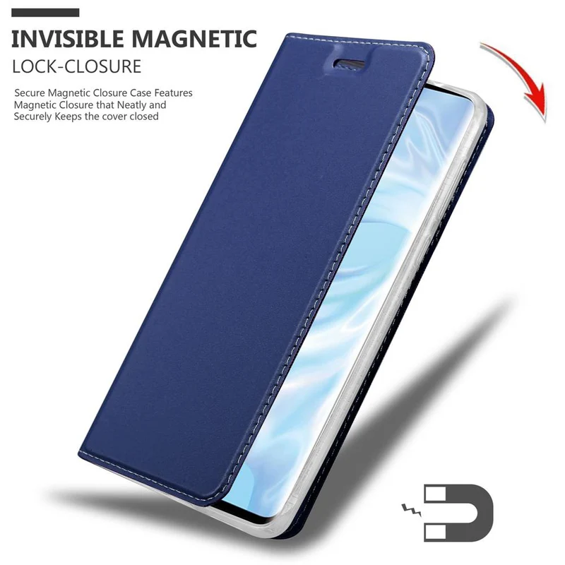 Cadorabo Hülle kompatibel mit Huawei P30 PRO Schutzhülle mit Magnetverschluss, Standfunktion und Kartenfach