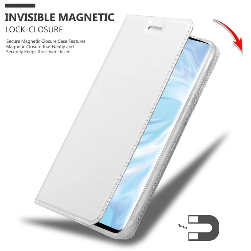 Cadorabo Hülle kompatibel mit Huawei P30 PRO Schutzhülle mit Magnetverschluss, Standfunktion und Kartenfach
