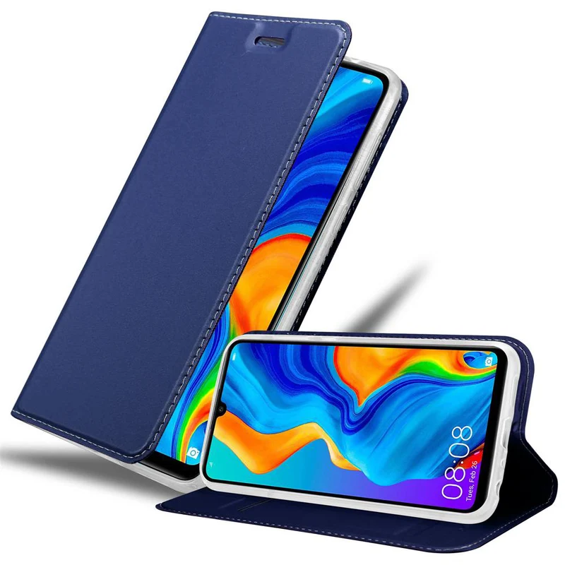 Cadorabo Hülle kompatibel mit Huawei P30 LITE Schutzhülle mit Magnetverschluss, Standfunktion und Kartenfach