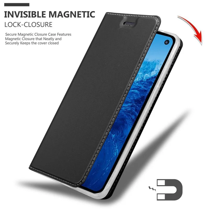 Cadorabo Hülle kompatibel mit Samsung Galaxy S10e Schutzhülle mit Magnetverschluss, Standfunktion und Kartenfach